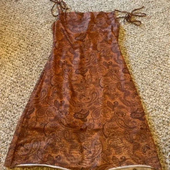 Vrg Grl Golden Dream Mesh Mini Dress | Color: Brown | Size: S | Alroletti's Closet